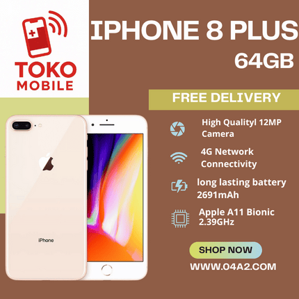 iPhone 8 Plus 64GB - “Free Delivery by Toko Mobile”