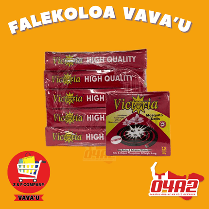 Victoria Mosquito Coil 130g - "PICK UP FROM Z&F HANGA KI POUONO, NEIAFU VAVA'U"