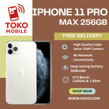 iPhone 11 Pro Max 256GB - “Free Delivery by Toko Mobile”