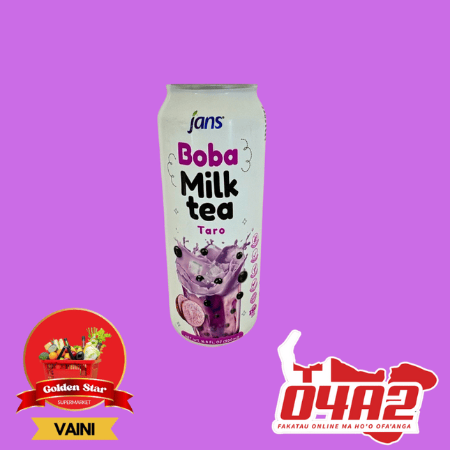 Boba Milk Tea Taro 490ML - "PICK UP FROM GOLDEN STAR, VAINI TONGATAPU"