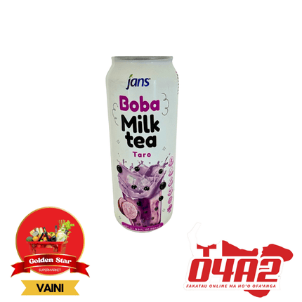 Boba Milk Tea Taro 490ML - "PICK UP FROM GOLDEN STAR, VAINI TONGATAPU"