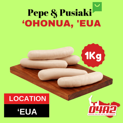 NZ Precooked Sausages 1Kg - "PICK UP FROM PEPE & PUSIAKI, 'OHONUA, 'EUA"