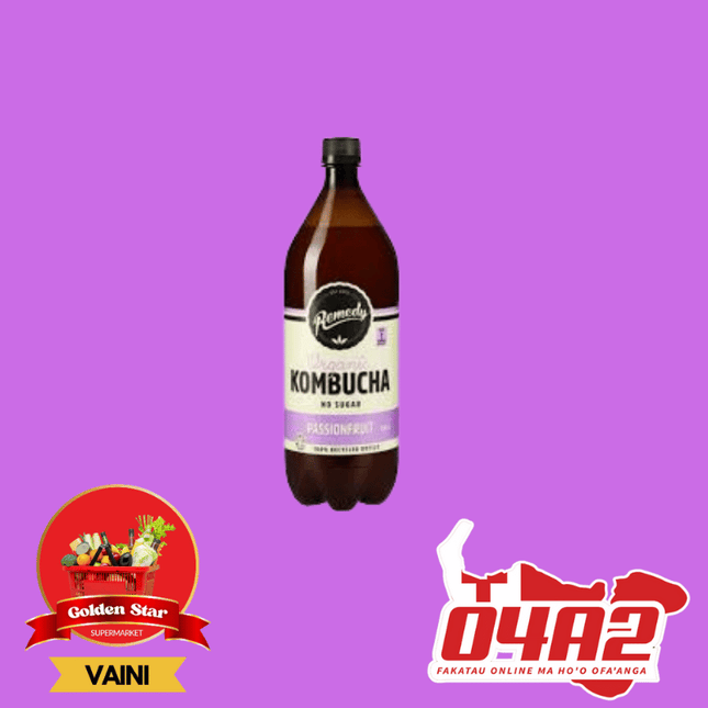Organic Kombucha Passion Fruit Drink (No Sugar)   - "PICK UP FROM GOLDEN STAR, VAINI TONGATAPU"