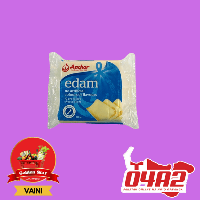 Anchor Edam  Cheese  250g  - "PICK UP FROM GOLDEN STAR, VAINI TONGATAPU"