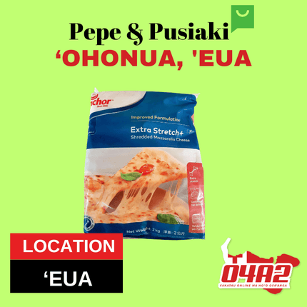 Shredded Mozzarella Cheese - "PICK UP FROM PEPE & PUSIAKI, 'OHONUA, 'EUA"