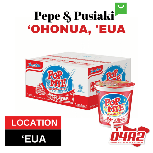 Pop Mie Cup Noodles 24 x 60g - "PICK UP FROM PEPE & PUSIAKI, 'OHONUA, 'EUA"