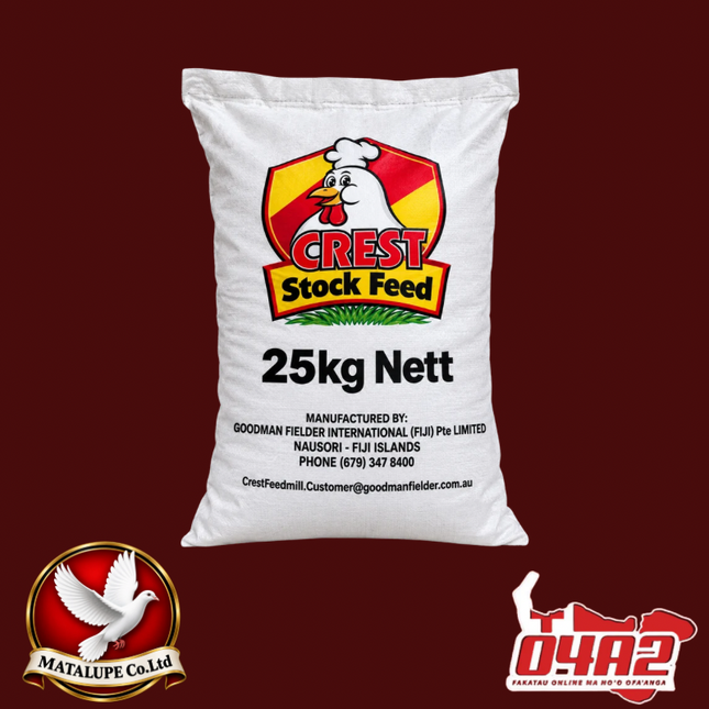 Chicken Crest Feed 25kg - “PICK UP FROM MATALUPE COMPANY LTD MAILETAHA NUKUALOFA”