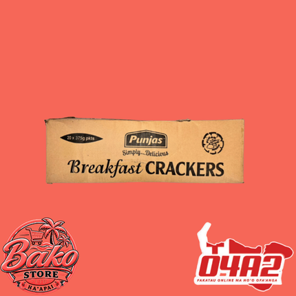 Box of Punjas Crackers - “PICK UP AT BAKO STORE IN PANGAI OR HIHIFO HA’APAI BRANCHES”
