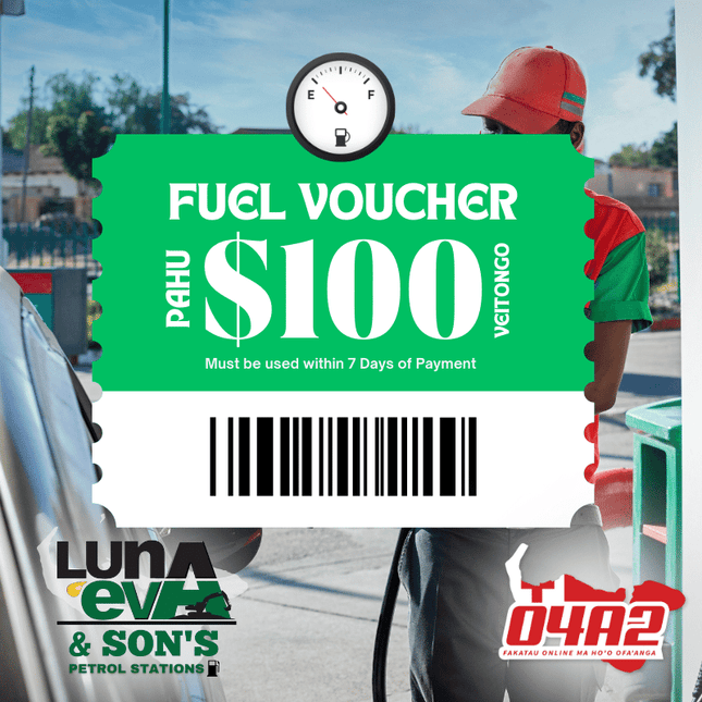 Fuel $100 Pa'aga - "PICK UP FROM LUNA EVA GAS STATION PAHU ONLY"