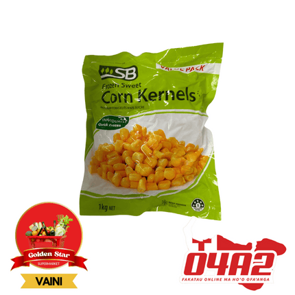 Frozen Sweet Corn Kernels 1Kg - "PICK UP FROM GOLDEN STAR, VAINI TONGATAPU"