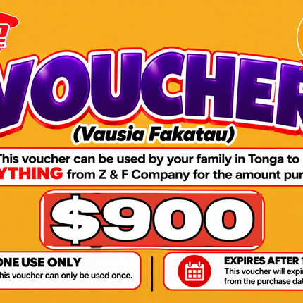 $900 Vausia Fakatau - “PICK UP FROM Z&F COMPANY LTD, VAVA’U”