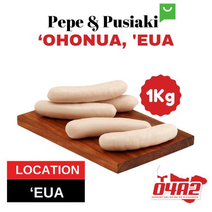 NZ Precooked Sausages 1Kg - "PICK UP FROM PEPE & PUSIAKI, 'OHONUA, 'EUA"