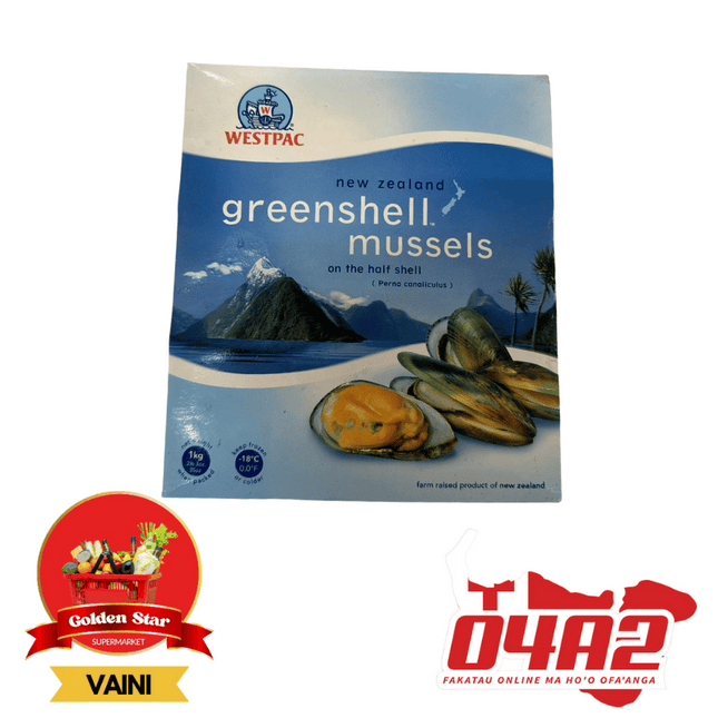 Greenshell Muscles 1Kg - "PICK UP FROM GOLDEN STAR, VAINI TONGATAPU"