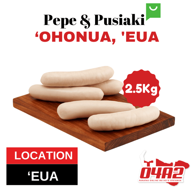 NZ Precooked Sausages 2.5Kg - "PICK UP FROM PEPE & PUSIAKI, 'OHONUA, 'EUA"