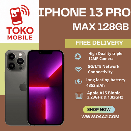 iPhone 13 Pro Max 128GB - “Free Delivery by Toko Mobile”