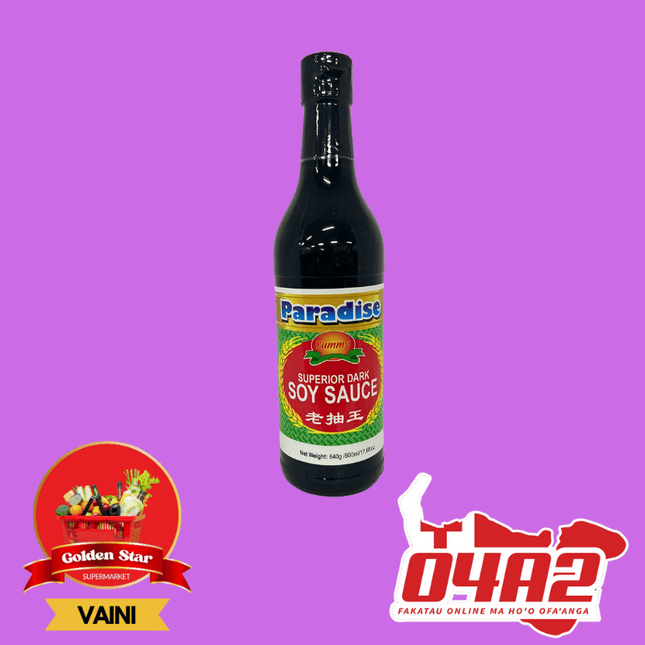 Hina Soia (Superior Dark Soy Sauce) 640g - "PICK UP FROM GOLDEN STAR, VAINI TONGATAPU"