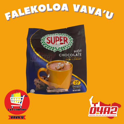 Super Hot Chocolate 600g - "PICK UP FROM Z&F HANGA KI POUONO, NEIAFU VAVA'U"