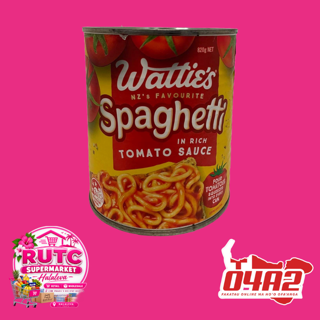 Watties Spaghetti 820g - “PICK UP FROM RUTC SUPERMARKET, HALALEVA”