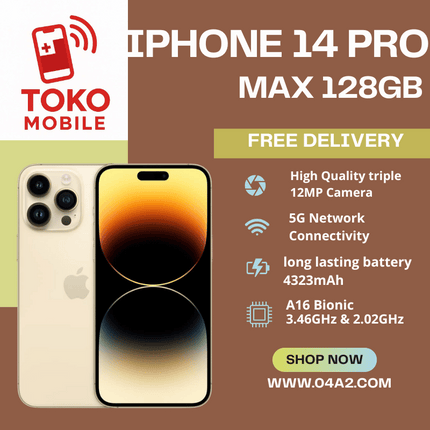 iPhone 14 Pro Max 128GB - “Free Delivery by Toko Mobile”