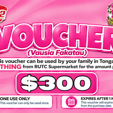 $300 Vausia Fakatau - "PICK UP FROM RUTC SUPERMARKET, HALALEVA"