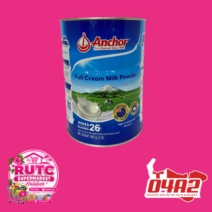 Anchor Milk Powder 900g  - “PICK UP FROM RUTC SUPERMARKET, HALALEVA”