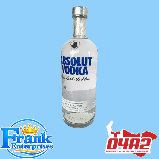 Absolut Vodka 1L - “PICK UP FROM FRANK ENTERPRISE LTD, MA’UFANGA”