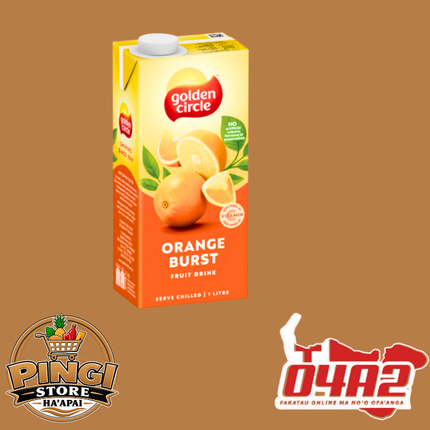 Golden Juice Orange Burst 1L - “PICK UP FROM PINGI STORE, HA'APAI"