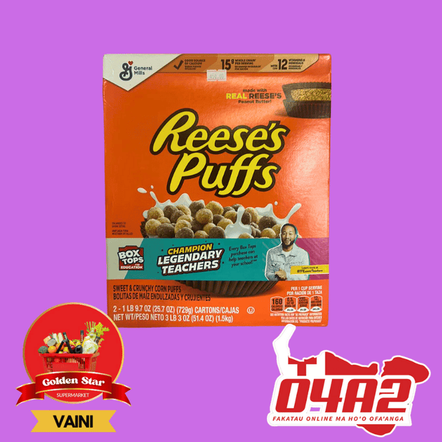 Reese’s Puffs Cereal 1.5Kg - "PICK UP FROM GOLDEN STAR, VAINI TONGATAPU"