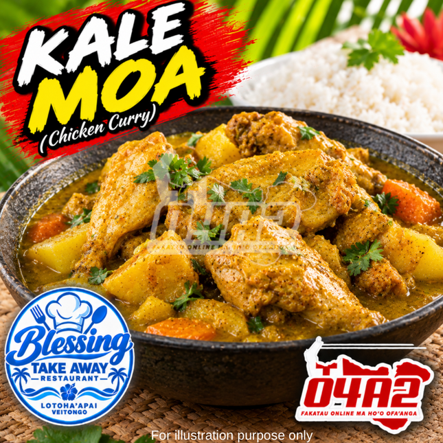 Kale Moa (Chicken Curry) - “PICK UP AT BLESSING TAKE AWAY, LOTOHA’APAI VEITONGI”