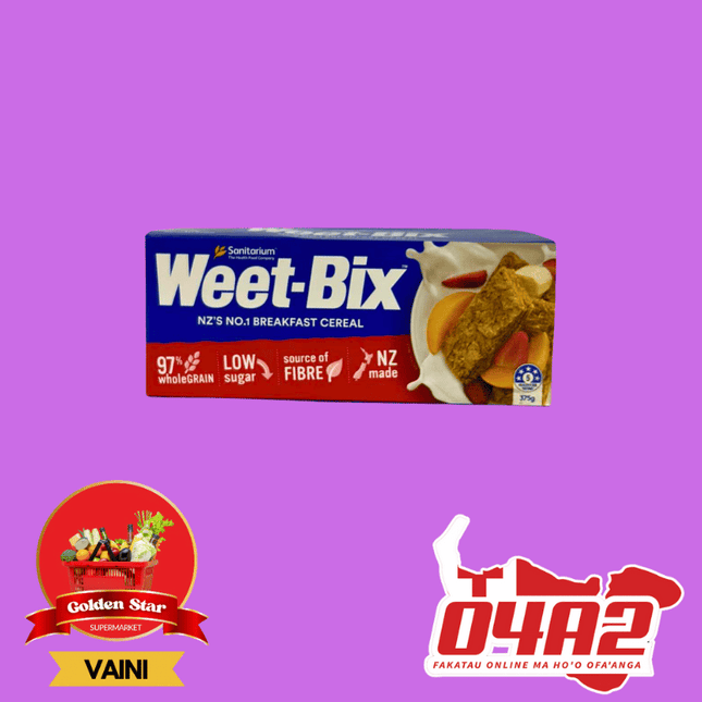 Weet Bix 375g - "PICK UP FROM GOLDEN STAR, VAINI TONGATAPU"