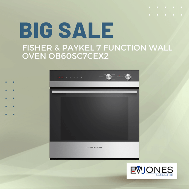 F&P 7 Function Wall Oven OB60SC7CEX2 - "PICK UP FROM EM JONES NUKU'ALOFA"