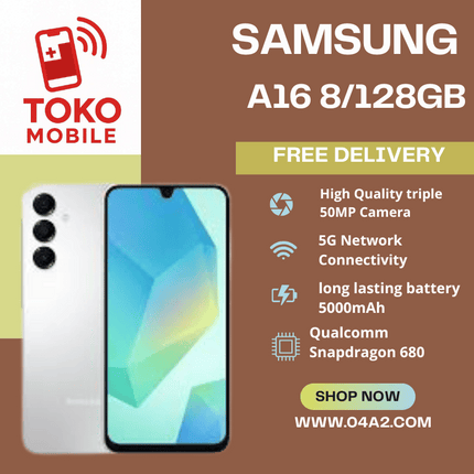 Samsung A16 8/128GB - “Free Delivery by Toko Mobile”