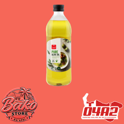 Pam's Pure Olive Oil 1Ltr - “PICK UP AT BAKO STORE IN PANGAI OR HIHIFO HA’APAI BRANCHES”