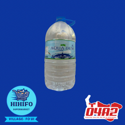 Aqua Dew Water (Hina Vai) 4L - PICK UP FROM HIHIFO SUPERMARKET, FO'UI"