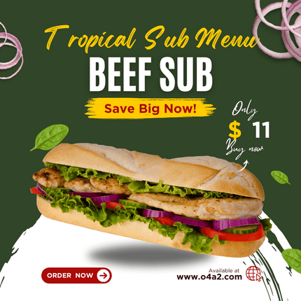 Beef Sub - “PICK UP FROM TROPICAL TASTE AT PAHU, NUKU’ALOFA, TONGA"