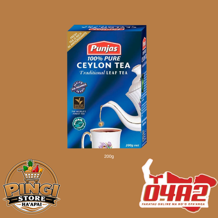 Punjas Ceylon Tea 200g - "PICK UP FROM PINGI STORE, HA'APAI"