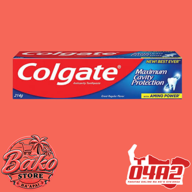Colgate 214g - “PICK UP AT BAKO STORE IN PANGAI OR HIHIFO HA’APAI BRANCHES”
