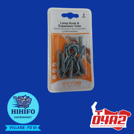 Lamp Hook and Expansion Tube - “PICK UP FROM HIHIFO SUPERMARKET, FO’UI”