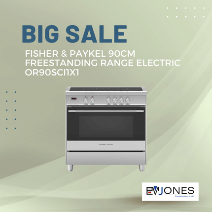 F&P 90cm Freestanding Range Electric OR90SCI1X1 - "PICK UP FROM EM JONES NUKU'ALOFA"