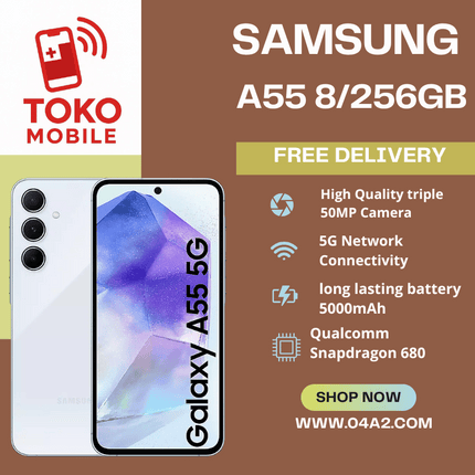Samsung A55 8/256GB - “Free Delivery by Toko Mobile”