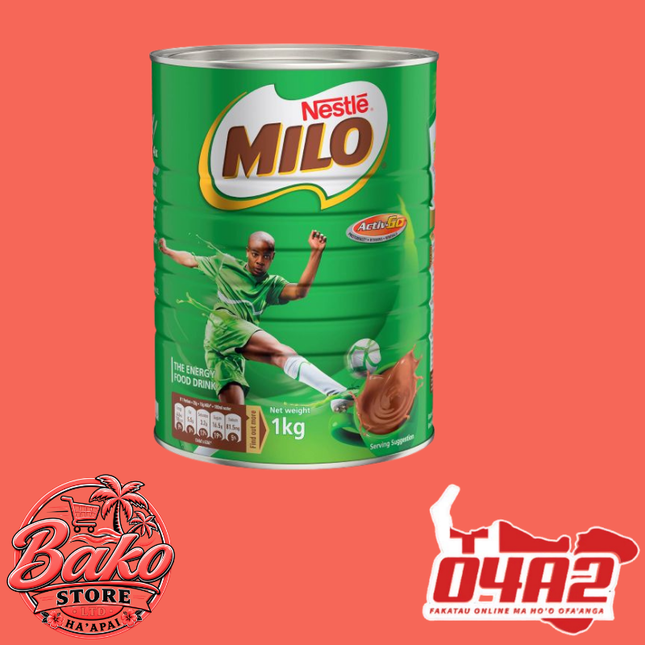 Milo Can 1kg - “PICK UP AT BAKO STORE IN PANGAI OR HIHIFO HA’APAI BRANCHES”