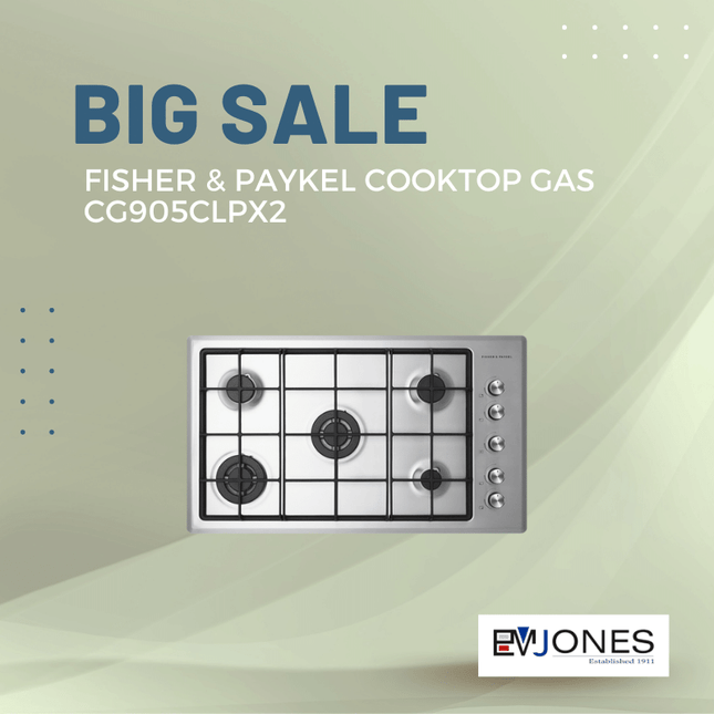 F&P Cooktop Gas CG905CLPX2 - "PICK UP FROM EM JONES NUKU'ALOFA"