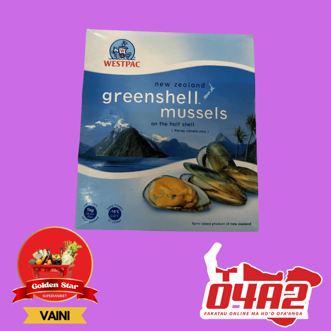 Greenshell Muscles 1Kg - "PICK UP FROM GOLDEN STAR, VAINI TONGATAPU"