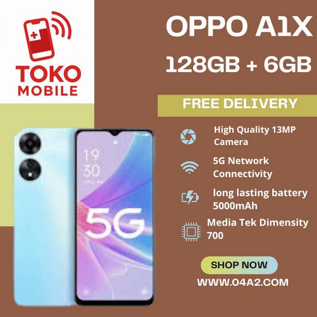 OPPO A1X 128GB + 6GB  - “Free Delivery by Toko Mobile”