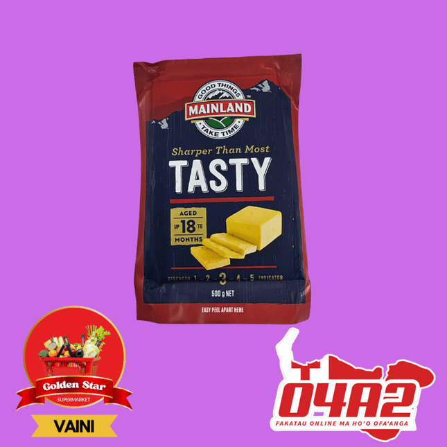 Mainland Sharper Than Most Tasty Cheese 500g - "PICK UP FROM GOLDEN STAR, VAINI TONGATAPU"
