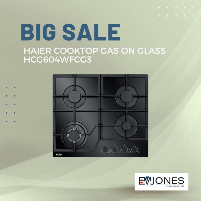 Haier Cooktop Gas on Glass HCG604WFCG3 - "PICK UP FROM EM JONES NUKU'ALOFA"