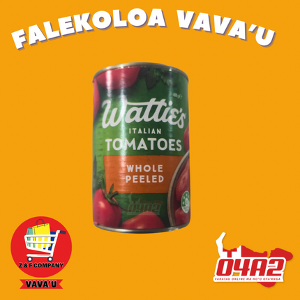 Watties Italian Tomatoes - "PICK UP FROM Z&F HANGA KI POUONO, NEIAFU VAVA'U"