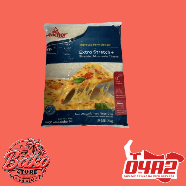 Mozzarella Cheese 2kg - “PICK UP AT BAKO STORE IN PANGAI OR HIHIFO HA’APAI BRANCHES”