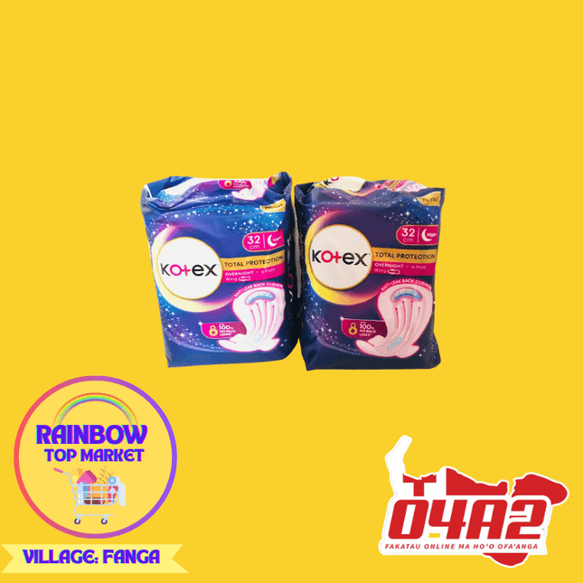 2 Kotex Pads - "PICK UP FROM RAINBOW TOP MARKET IN FANGA"