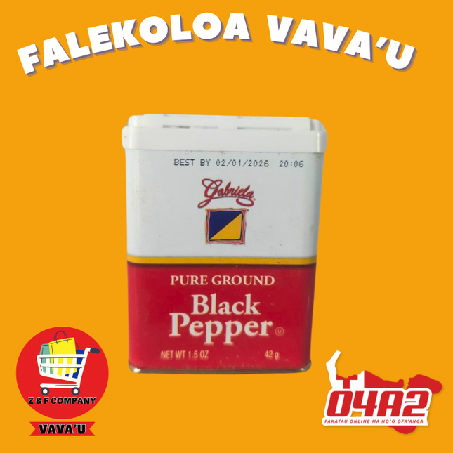 Black Pepper - "PICK UP FROM Z&F HANGA KI POUONO, NEIAFU VAVA'U"